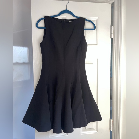 ZARA ZW Collection Black Skater Dress Flounce Hem LBD 4043/041 Size XS $149 - Picture 11 of 16